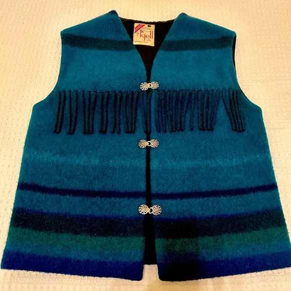 kjell | Jackets & Coats | Vintage Kjell Of Norway Fringe Striped 